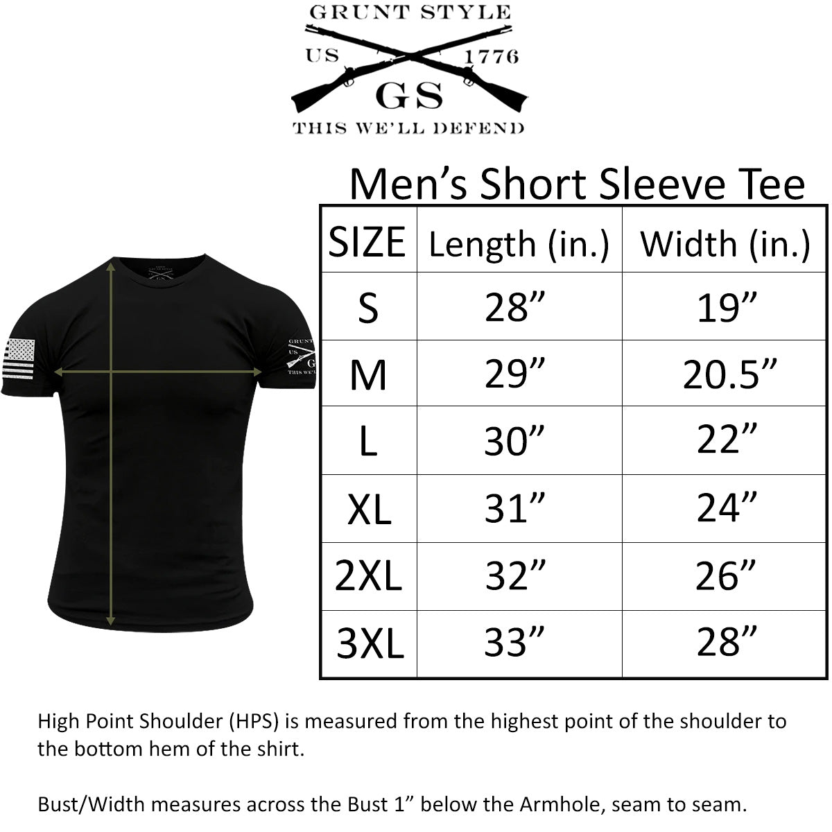 Grunt Style 1776 Flag Crewneck T-Shirt - Black Grunt Style