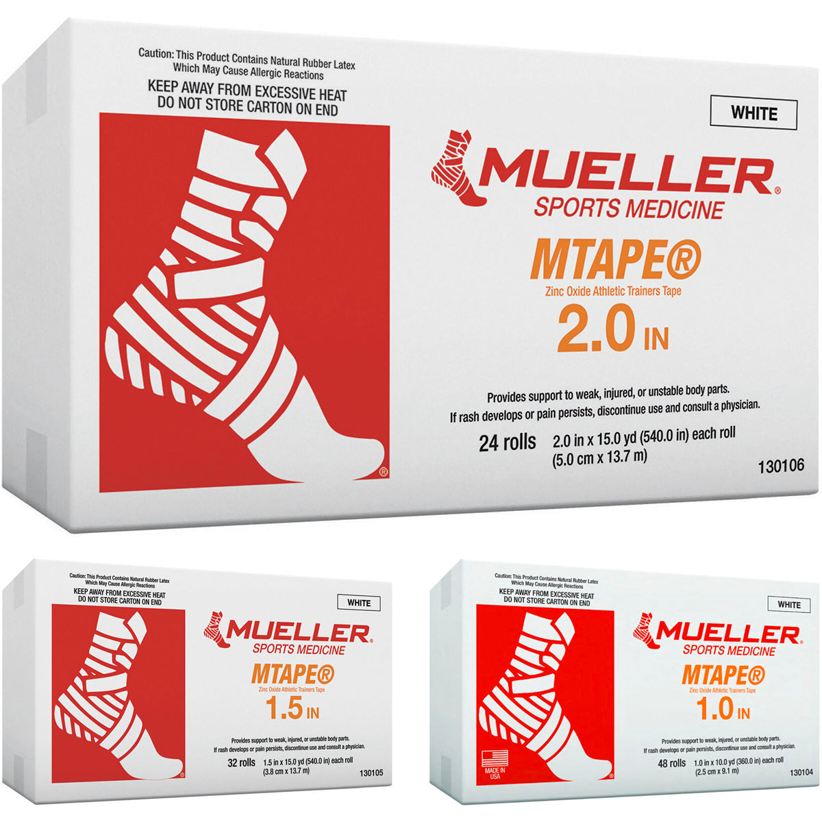 Mueller Sports Medicine MTape Athletic Tape Case - White Mueller Sports Medicine