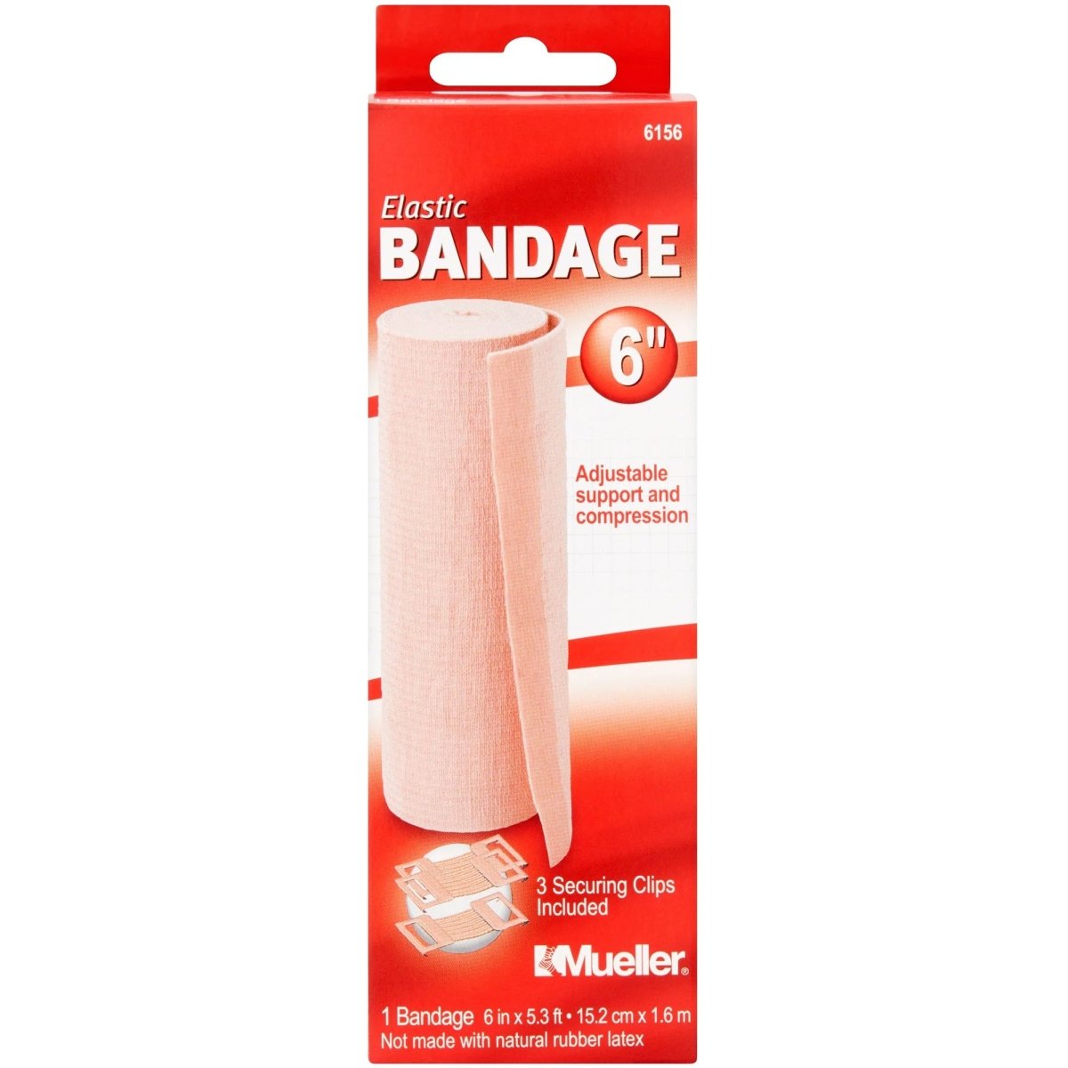 Mueller Sports Medicine Sports Care Elastic Bandage - 6" x 5.3' - Beige - Forza Sports
