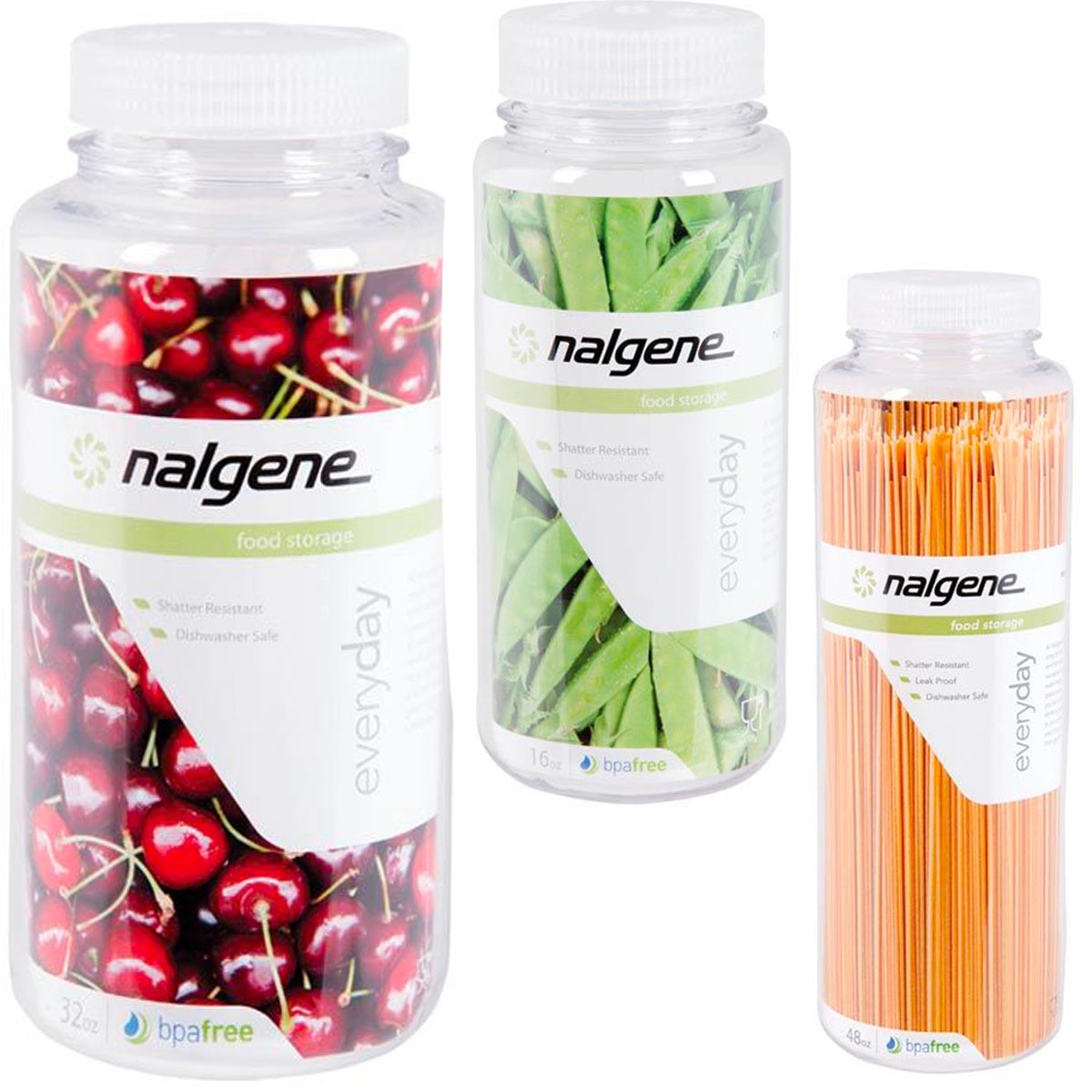 Nalgene Wide Mouth Kitchen Food Storage Jar - Clear/White Nalgene