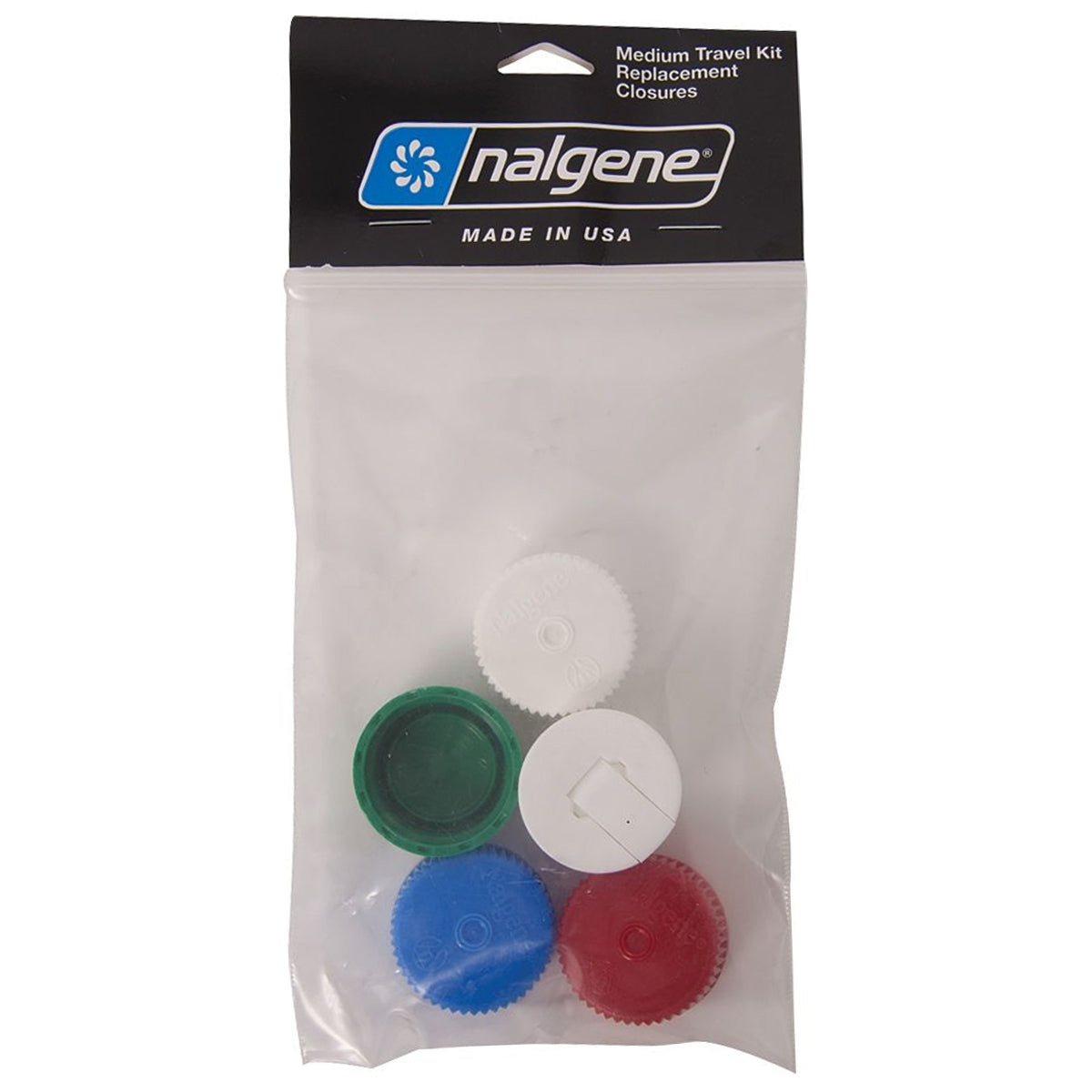Nalgene Travel Kit Replacement Caps 5-Pack - Multicolor Nalgene