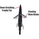 New Archery Products DK4 for Crossbow Broadhead 1 - 3/8’’ Fixed Blade - Forza Sports