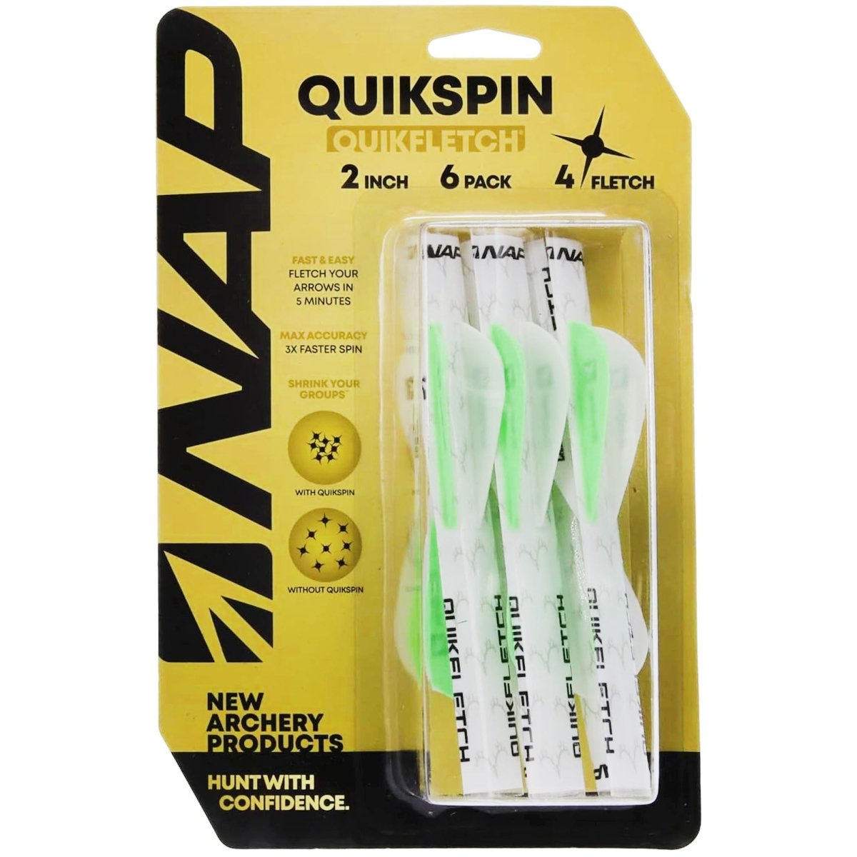 New Archery Products Quikfletch 2″ Quikspin 4 Vane - Forza Sports