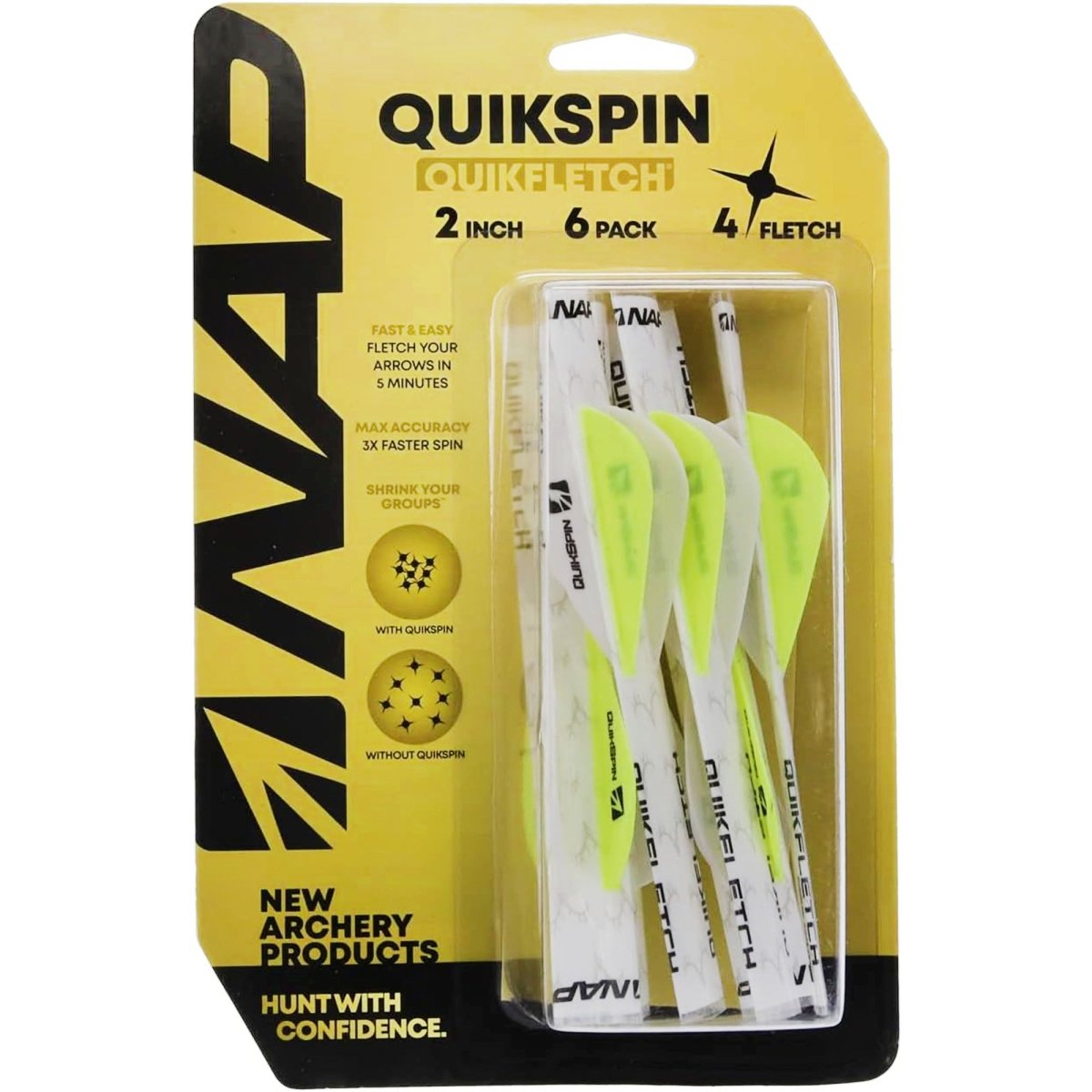 New Archery Products Quikfletch 2″ Quikspin 4 Vane - Forza Sports