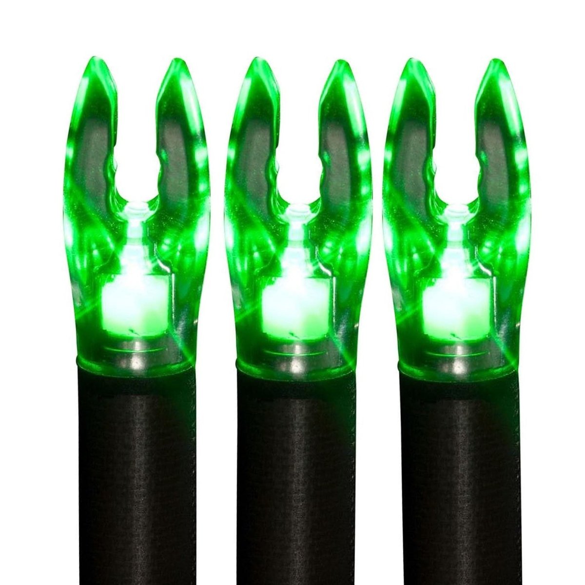 Nockturnal Fit Universal Size Green Lighted Nock 3 - Pack - Forza Sports