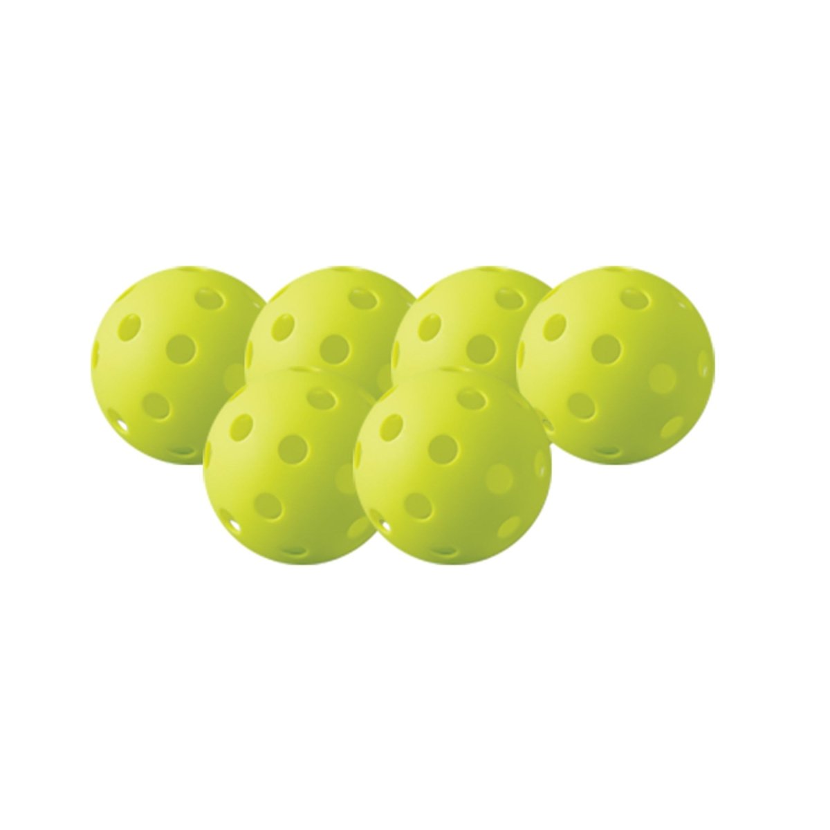 Champion Sports Recreational Indoor Official Size Pickleballs - 6 Pack - Forza Sports