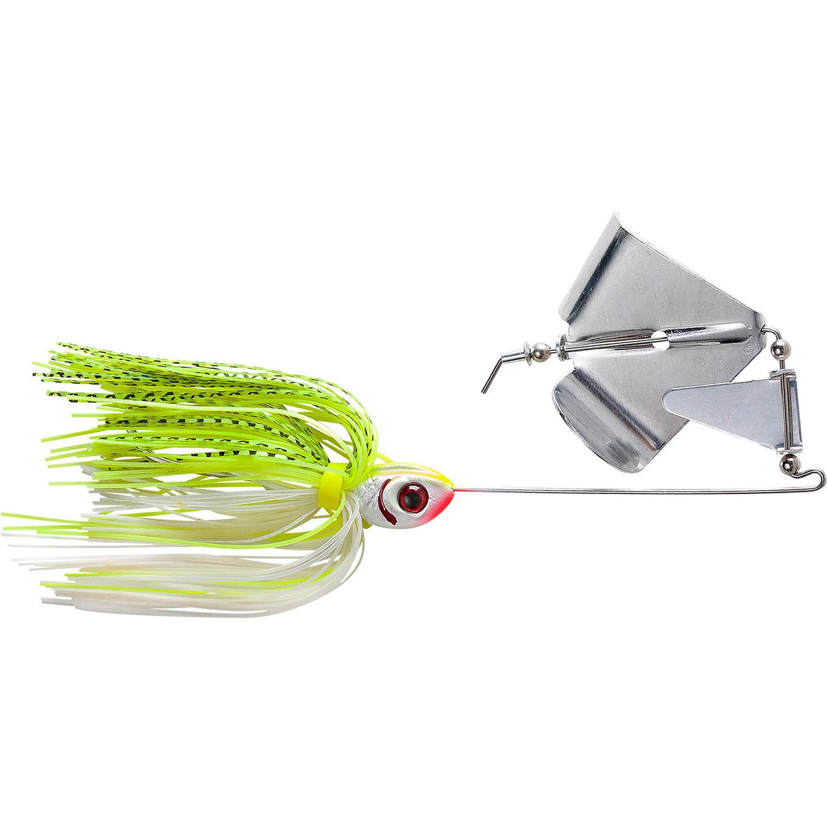 Booyah Buzz Bait 3/8 oz. Fishing Lure - White/Chartreuse Shad - Forza Sports
