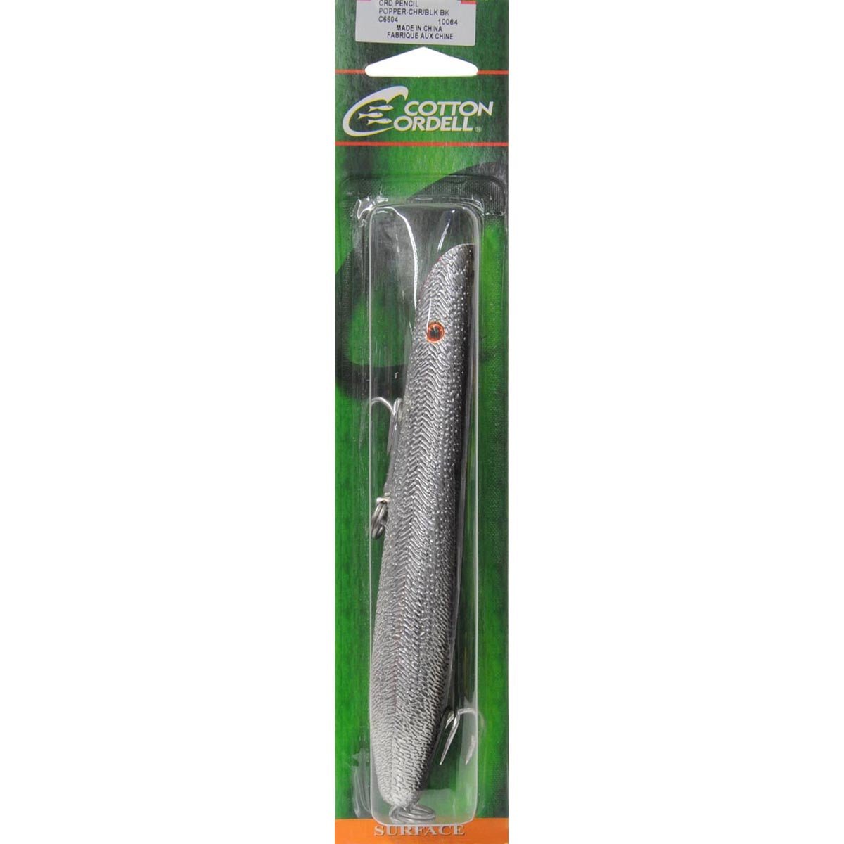 Cotton Cordell 7" Pencil Popper 2 oz Fishing Lure - Chrome/Black Back - Forza Sports
