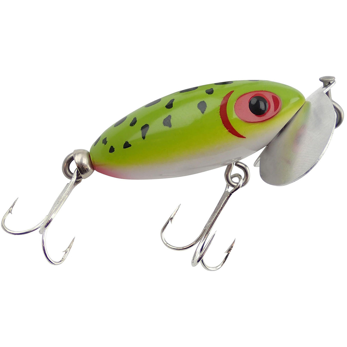 Arbogast Jitterbug Clicker - Frog White Belly