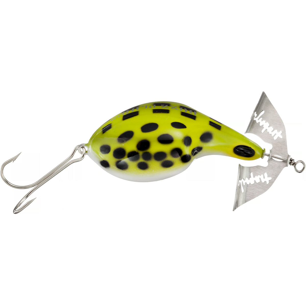Arbogast Buzz Plug Jr. 5/8 oz. Topwater Fishing Lure - Frog/White Belly Arbogast