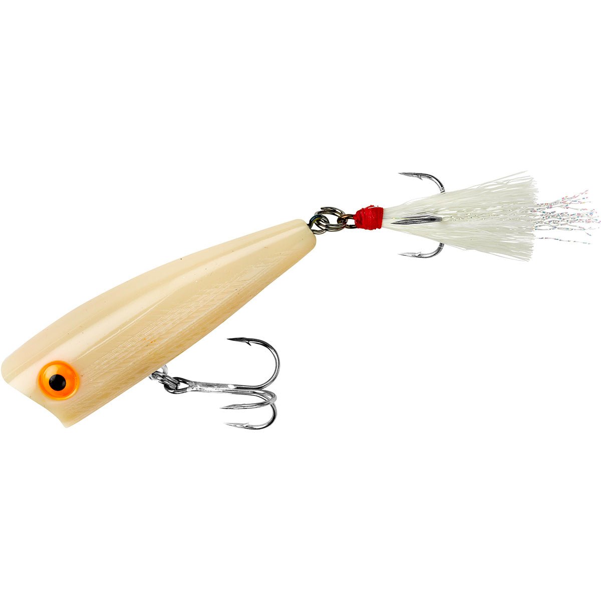 1/4 oz fishing lure AL's Goldfish Company Saltwater Series Goldfish Spoons with Hackle Feather and #3/0 VMC J Hook. 3/4 the Big O truly is one of fishings most legendary lures Rebel Pop-R 1/4 oz Fishing