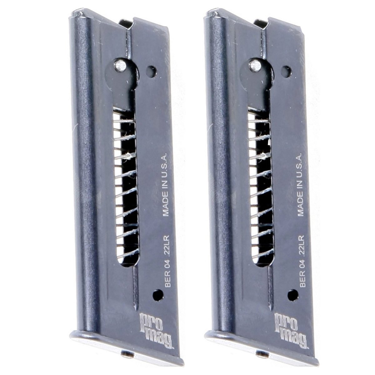 ProMag (2 pack) Beretta 21A Bobcat .22 LR, 7 - Round Magazine, BER 04, Blue Steel - Forza Sports