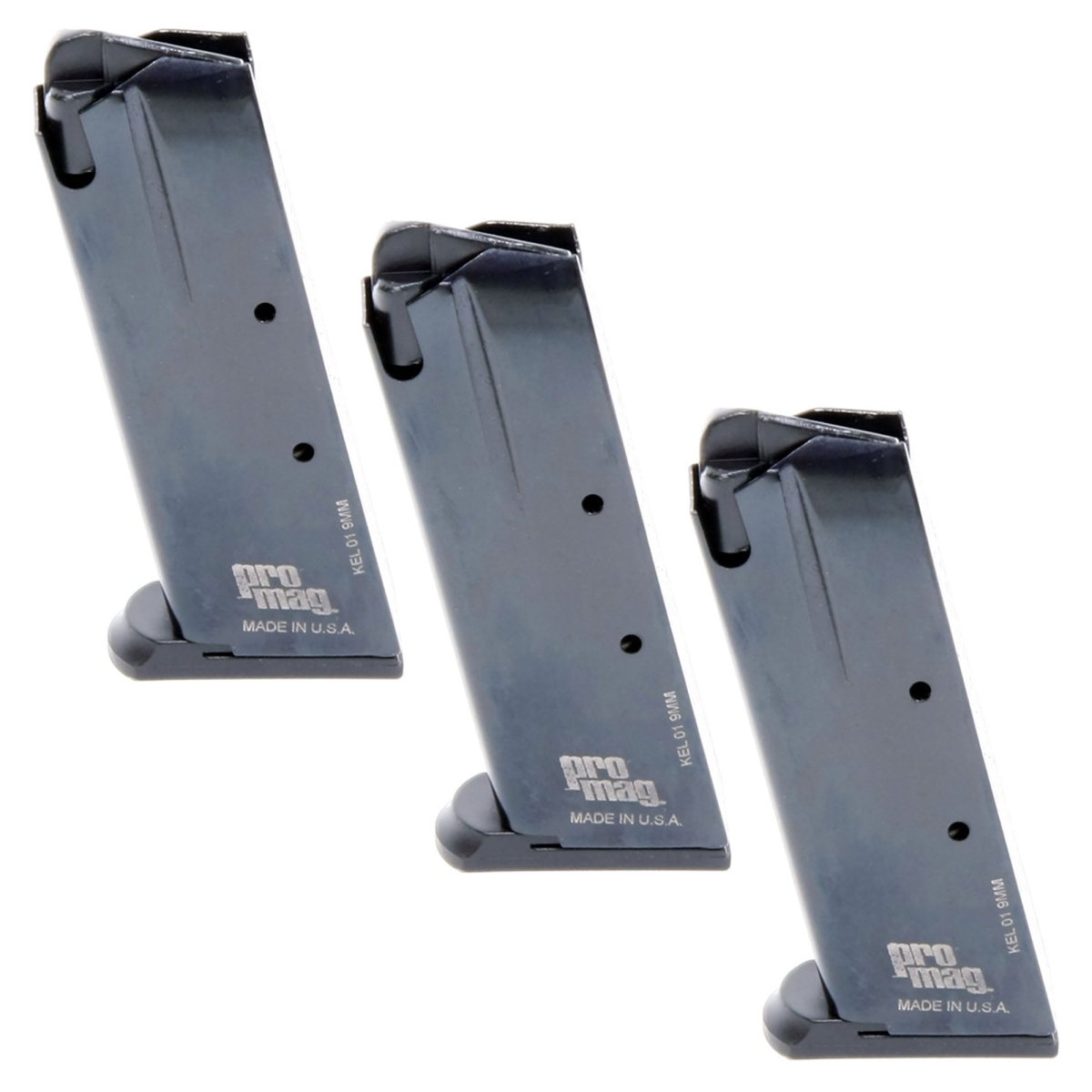 ProMag (3 pack) Kel - Tec P - 11 9mm, 10 - Round Magazine, KEL 01, Blue Steel - Forza Sports