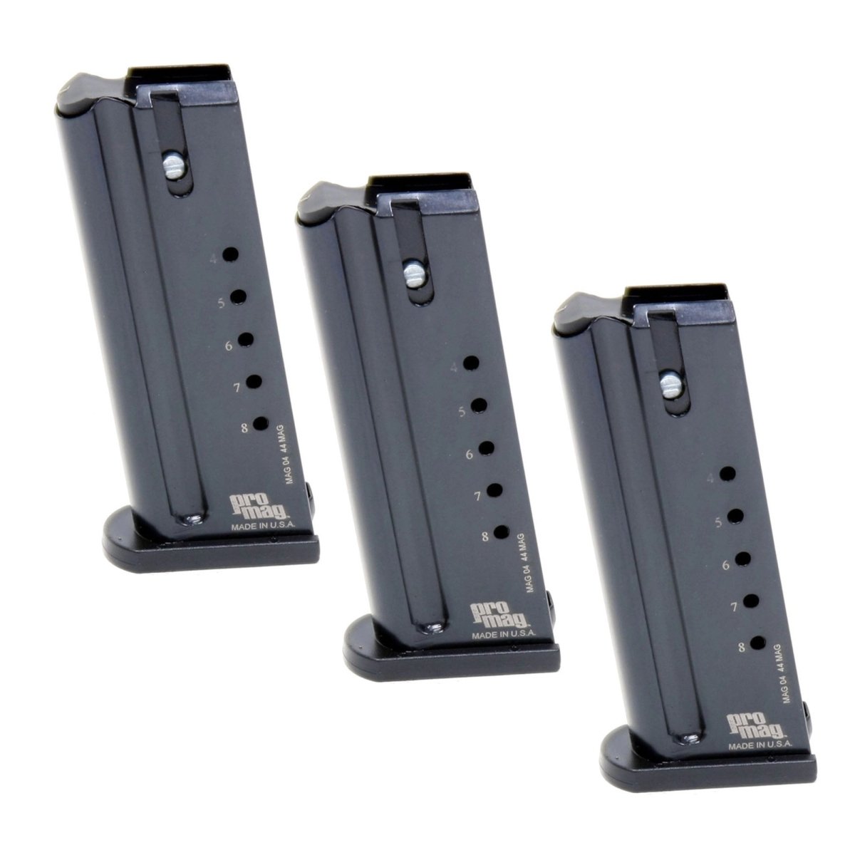 ProMag (3 Pack) Magnum Research Desert Eagle .44M, 8 - Round Magazine, MAG 04, Blue Steel - Forza Sports