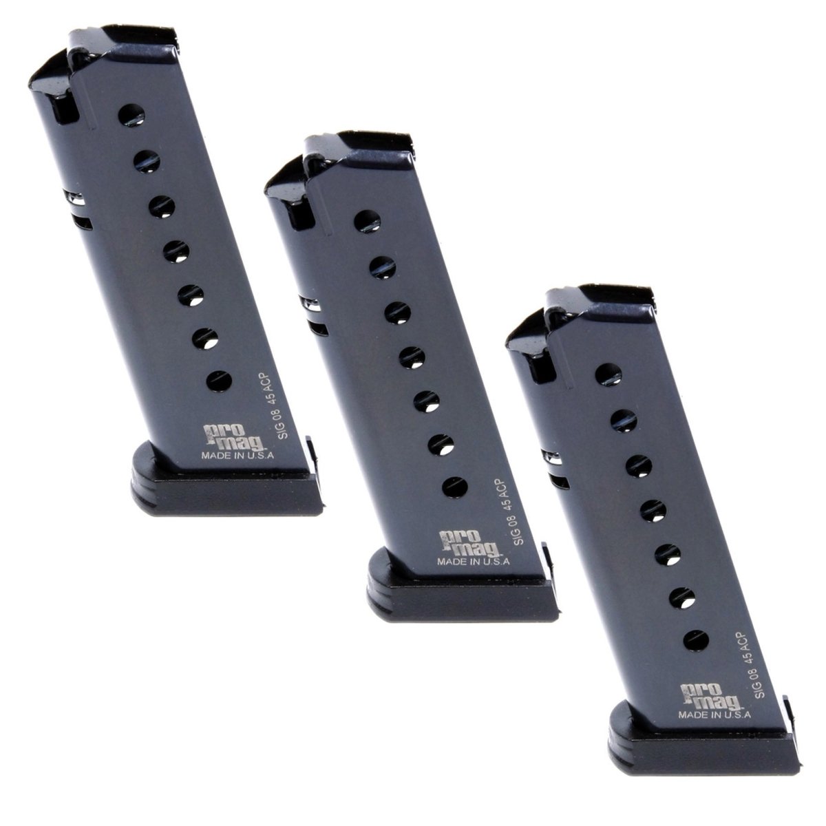 ProMag (3 pack) Sig Sauer P220 .45 ACP, 8 - Round Magazine, SIG 08, Blue Steel - Forza Sports
