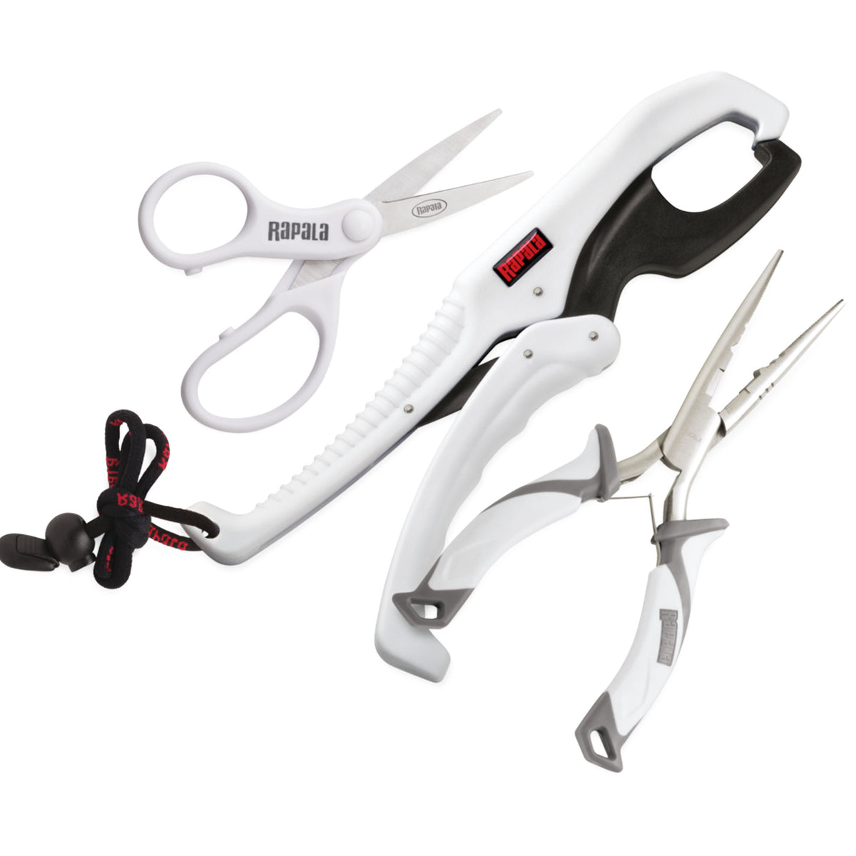Rapala Anglers Combo, 3 Piece, Super Line Scissors, 9-inch Floating Fish Gripper, 6.5-inch Angler’s Pliers - Forza Sports