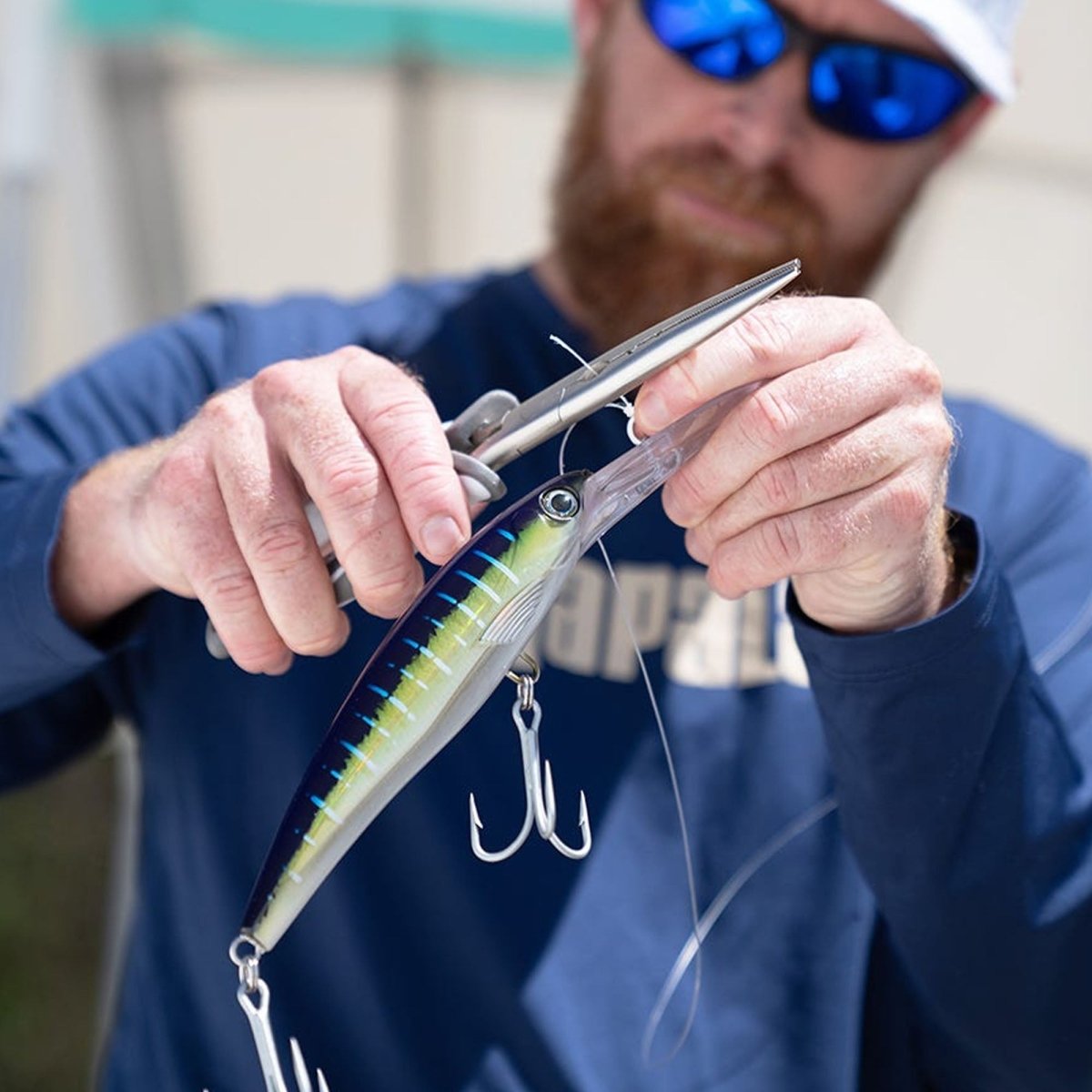 Rapala Salt Angler's Pliers, Carbon Steel Construction, White/Grey Handle - Forza Sports