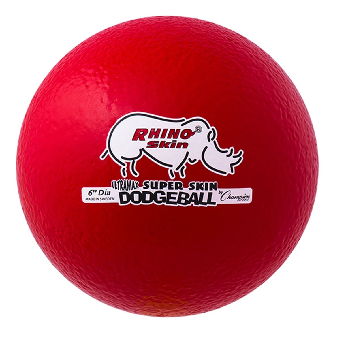 Champion Sports 6" Rhino Skin Ultra Max Dodgeball - Red - Forza Sports