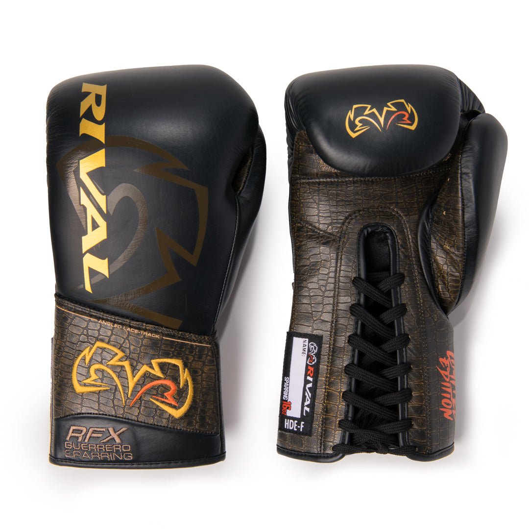 Rival Boxing RFX-Guerrero HDEF Lace-Up Sparring Gloves, Crocodile