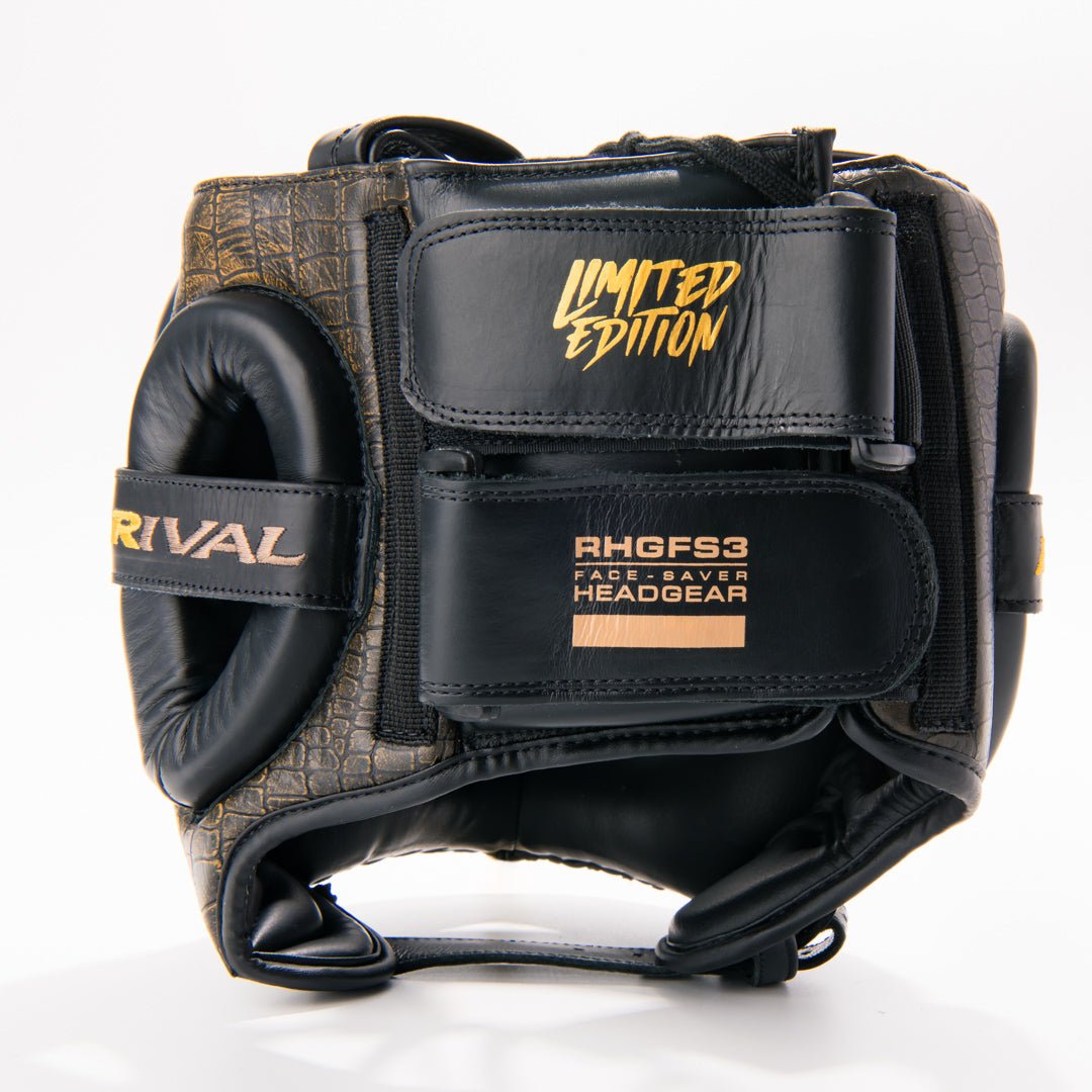 Rival Boxing Guerrero Facesaver Headgear, Crocodile/Black - Forza Sports