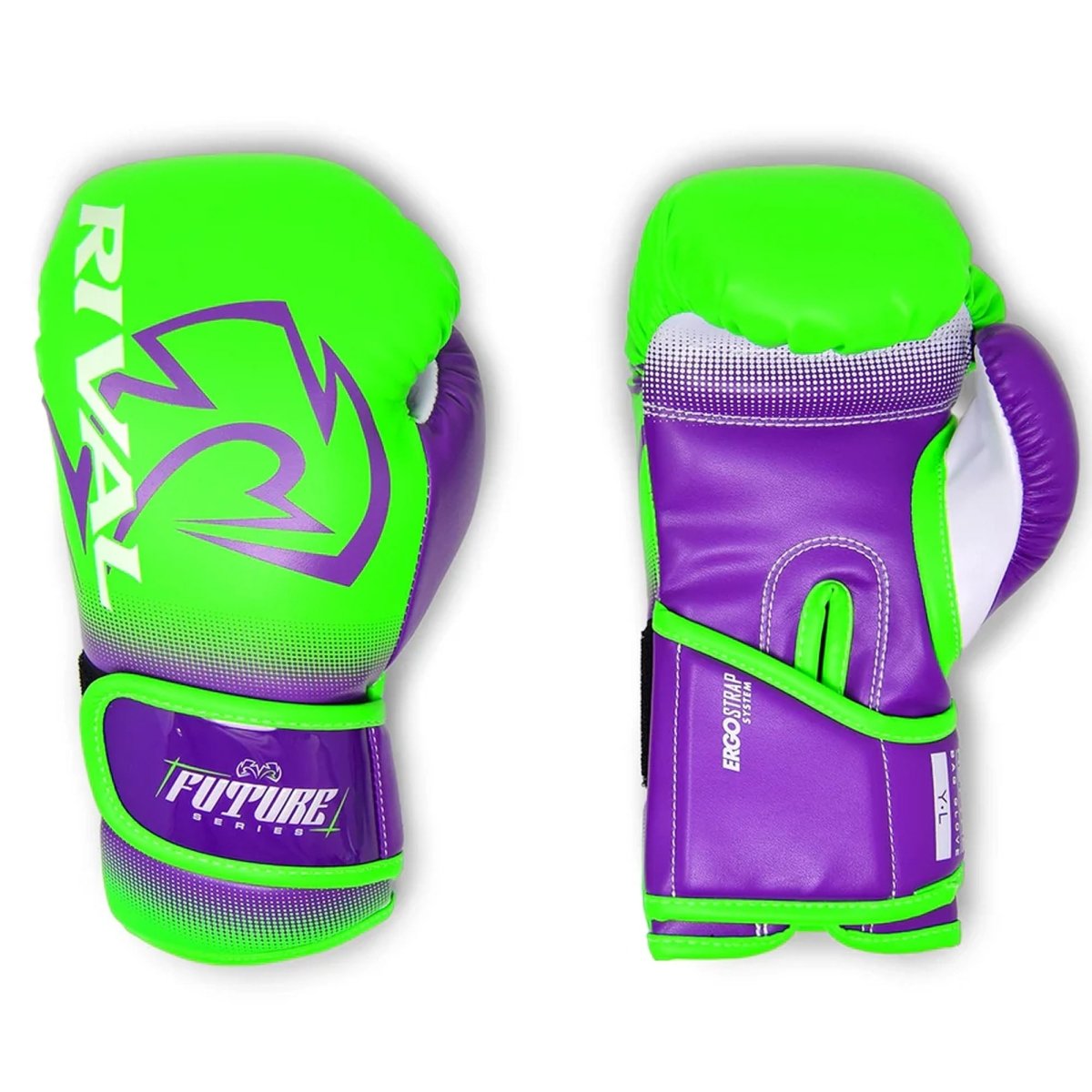RIVAL Boxing Youth RB - FTR2 Future Bag Gloves - Green/Purple - Forza Sports