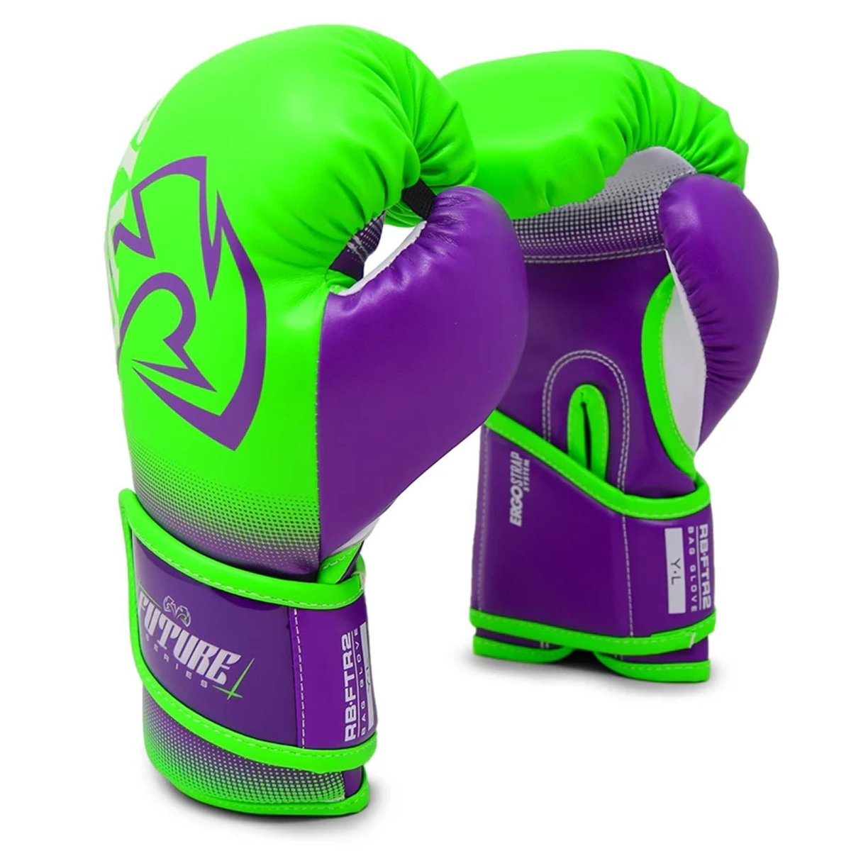 RIVAL Boxing Youth RB - FTR2 Future Bag Gloves - Green/Purple - Forza Sports