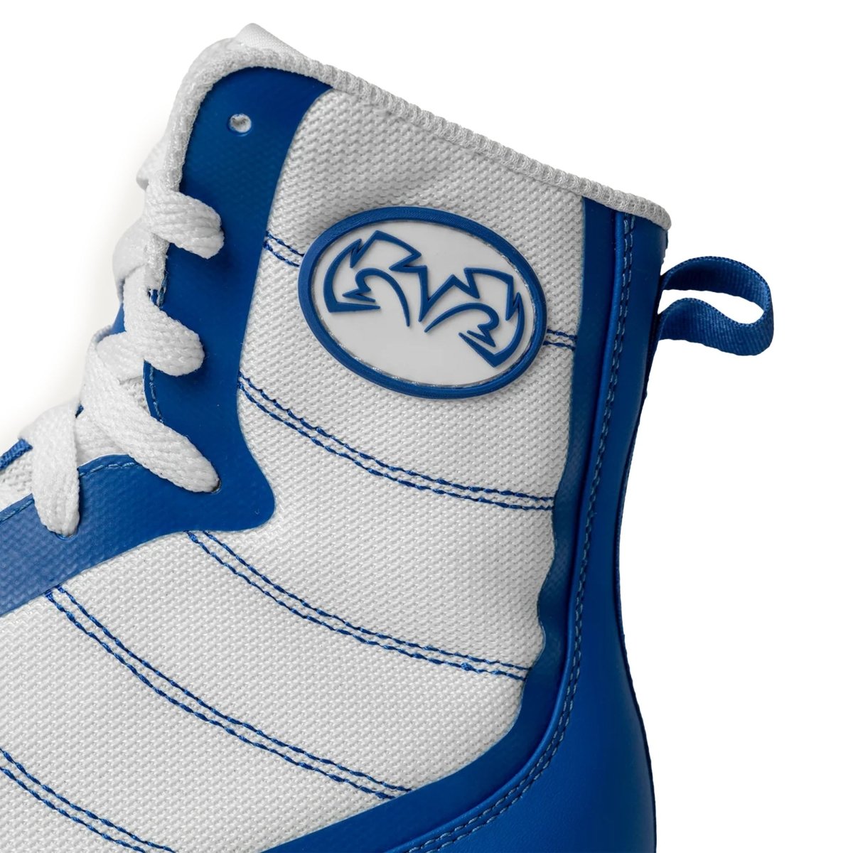 राइवल आरएसएक्स - प्रॉस्पेक्ट बॉक्सिंग बूट्स, सफेद/नीला, 7 - फोर्ज़ा स्पोर्ट्स