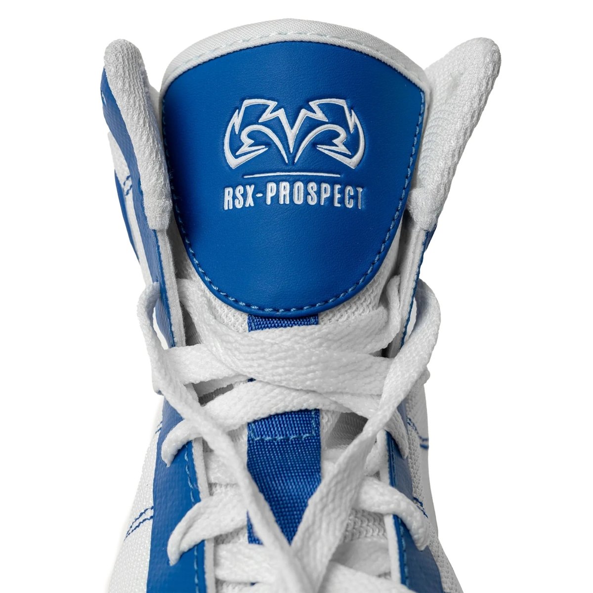 राइवल आरएसएक्स - प्रॉस्पेक्ट बॉक्सिंग बूट्स, सफेद/नीला, 7 - फोर्ज़ा स्पोर्ट्स
