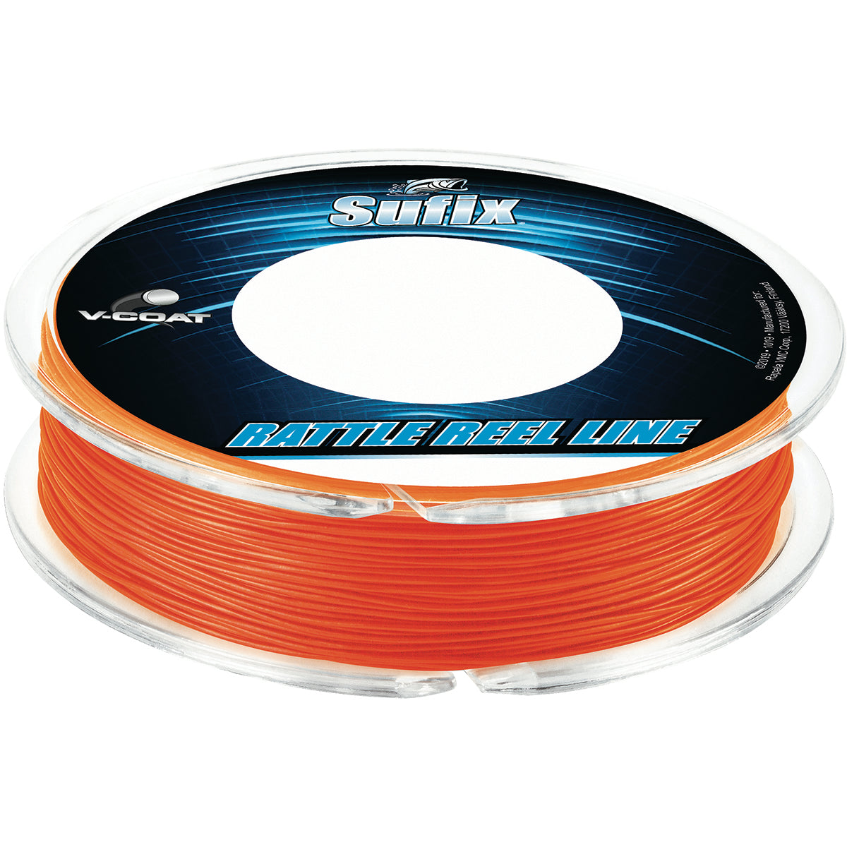 Sufix 50 Yard Rattle Reel V-Coat Fishing Line - Neon Fire Sufix