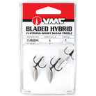 VMC Bladed Hybrid Treble Short Fishing Hook 2-Pack - Black Nickel VMC
