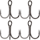 VMC Hybrid Treble Short Fishing Hook 4-Pack - Black Nickel VMC