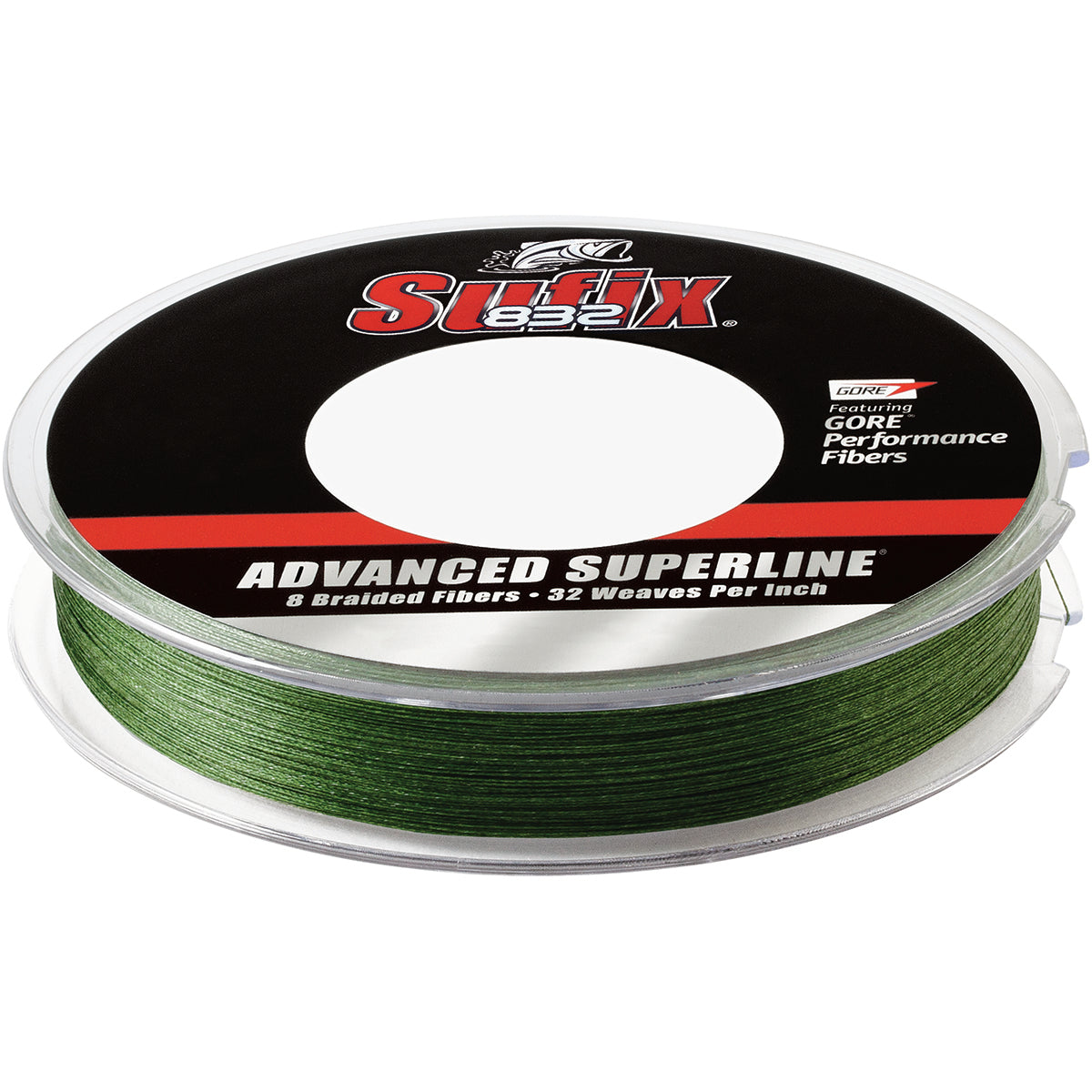Sufix 300 Yard 832 Advanced Superline Braid Fishing Line - 10 lb. - Low-Vis  Green