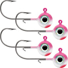 VMC Neon Moon Eye 1/8 Oz. 3D Holographic Jig - 4 Pack - Pink Pearl - Forza Sports