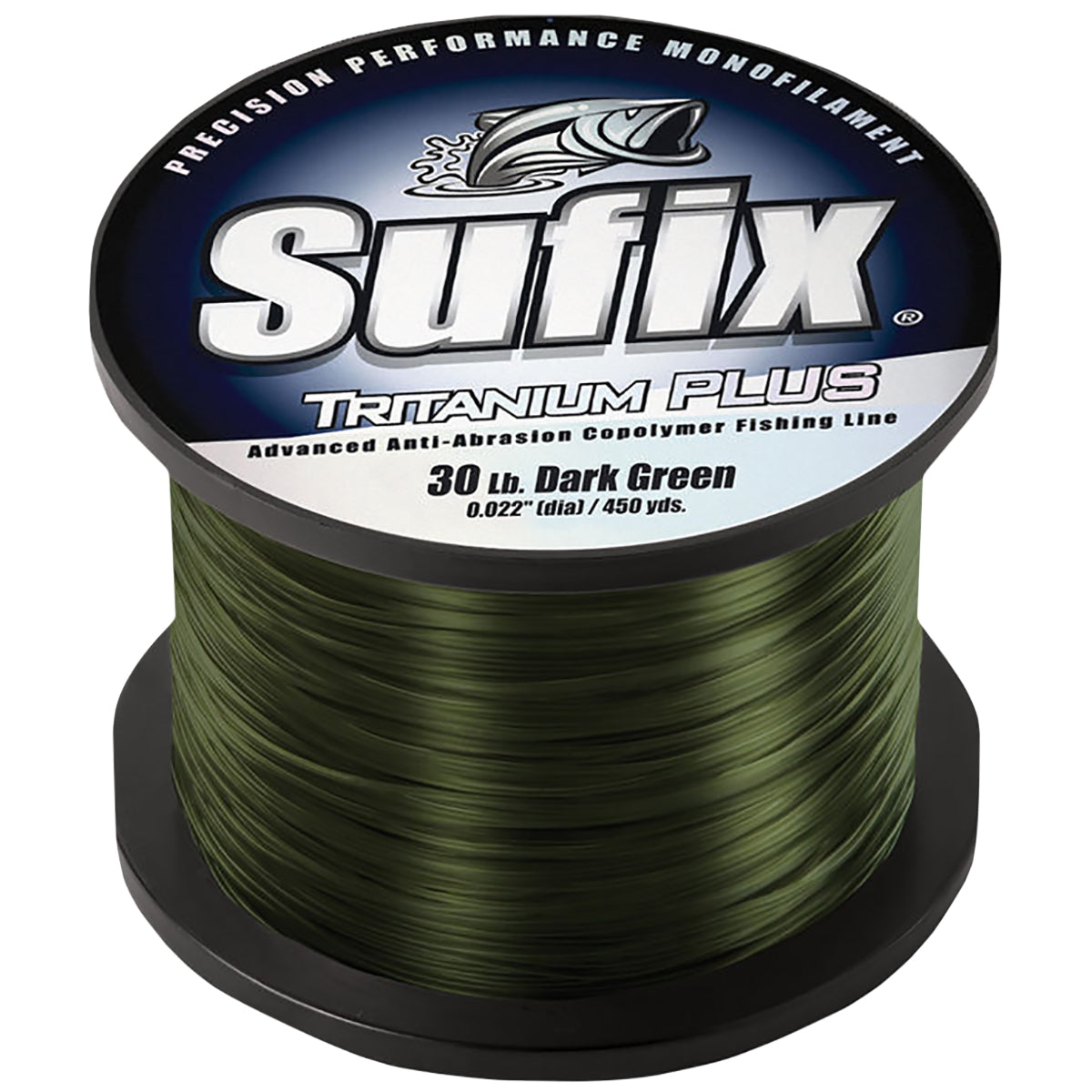Sufix Trintanium Plus Anti-Abrasion Copolymer Fishing Line-10 lb Test-Dark Green Sufix