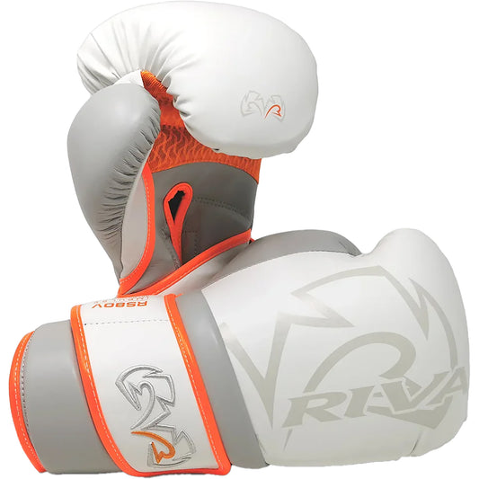 Rival Boxing RS80V Impulse Hook and Loop Sparring Gloves - White/Orange