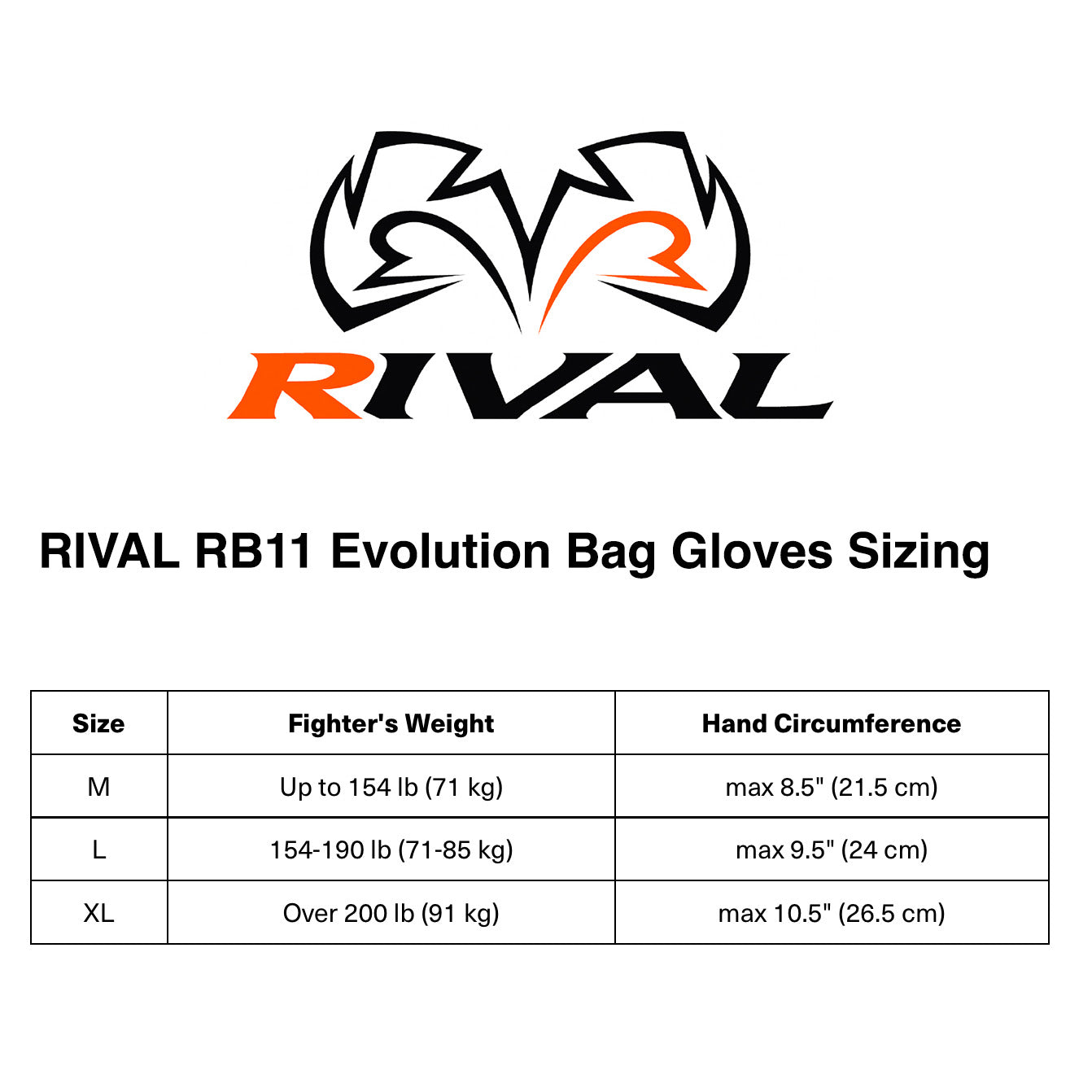 RIVAL Boxing RB11 Evolution Hook and Loop Bag Gloves RIVAL