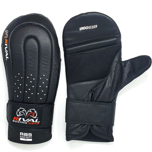 Rival Boxing RB5 Hook and Loop Leather Training Bag Mitts