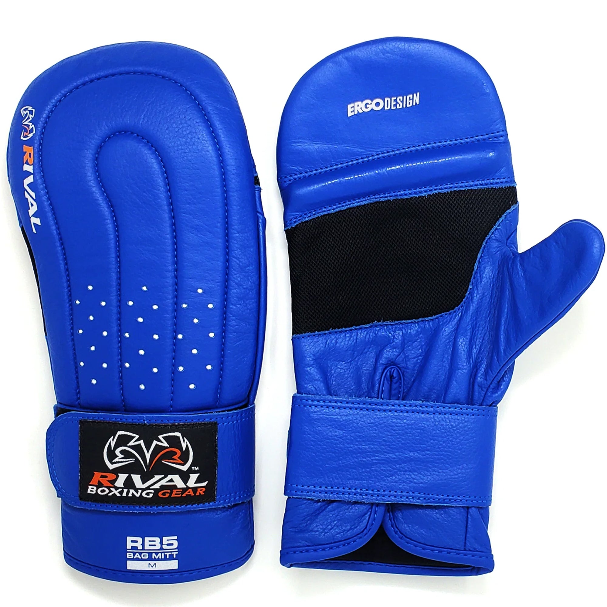 Rival Boxing RB5 Hook and Loop Leather Training Bag Mitts RIVAL