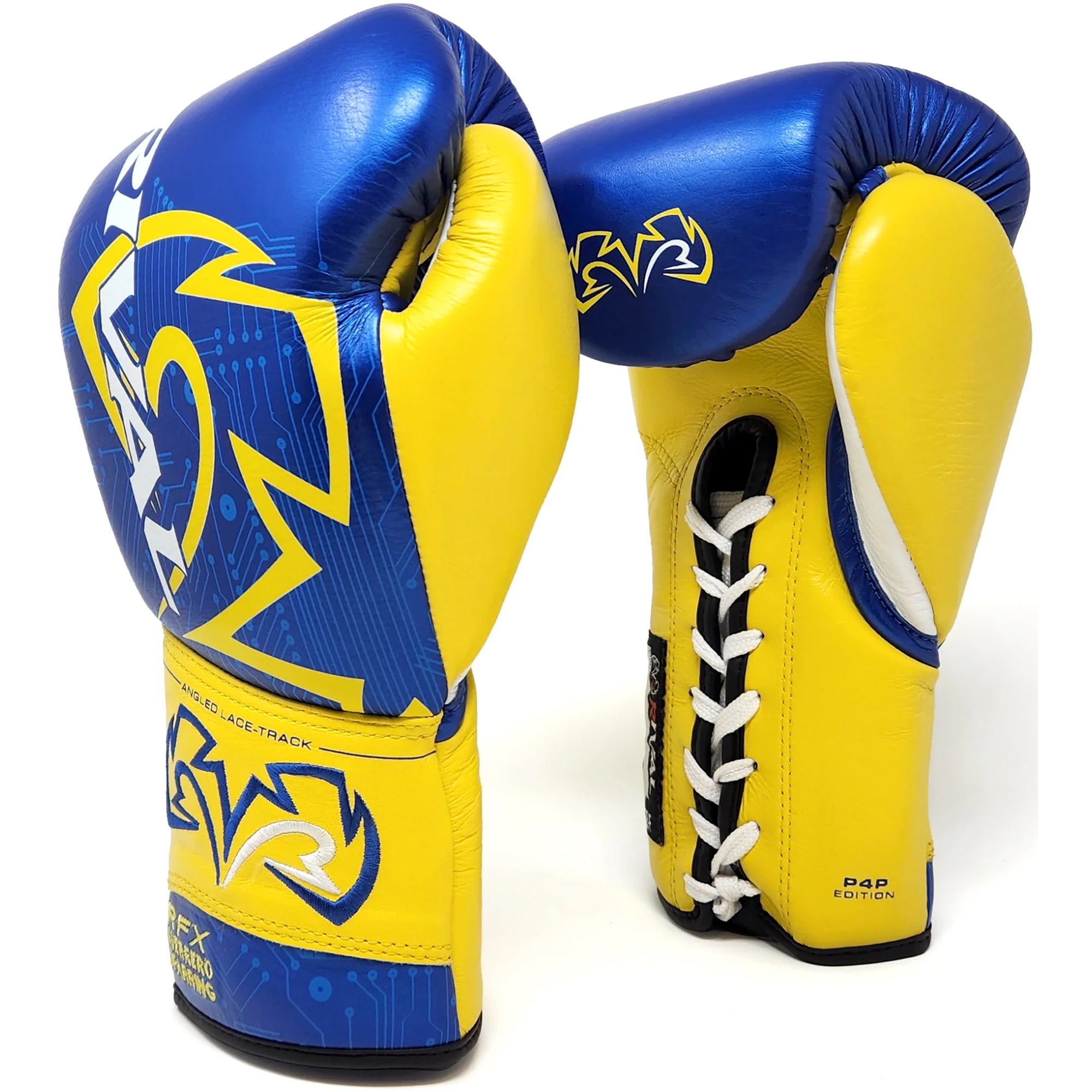 Rival Boxing RFX-Guerrero Sparring Gloves P4P Edition - 12 oz. - Blue/Yellow RIVAL
