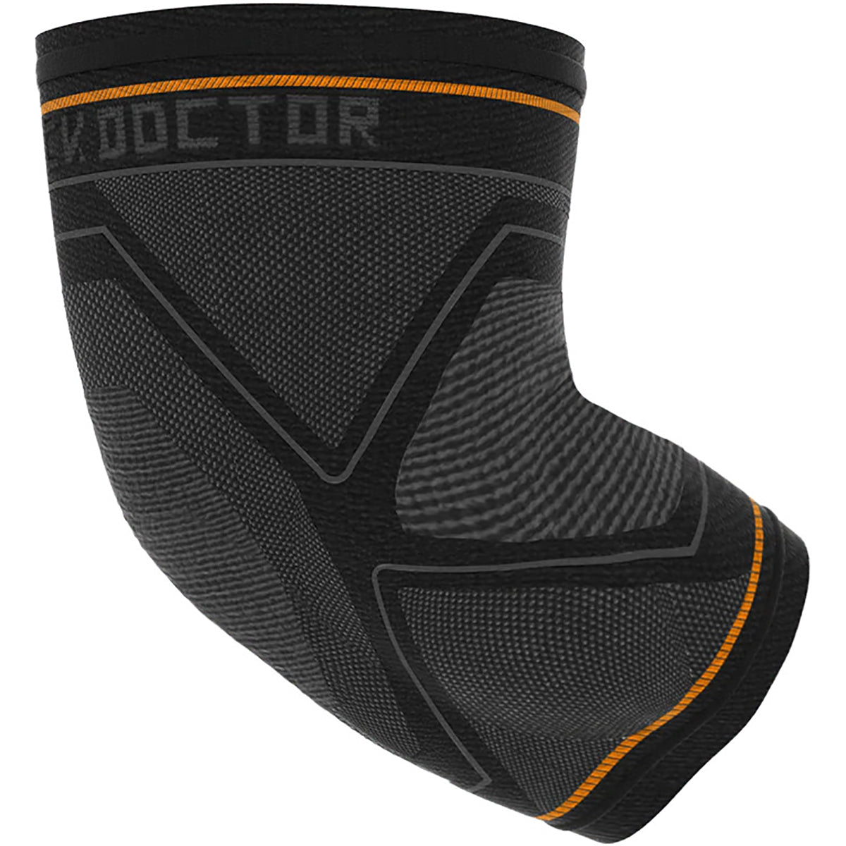 Shock Doctor Compression Knit Elbow Sleeve w/ Gel Support - Black/Gray Shock Doctor