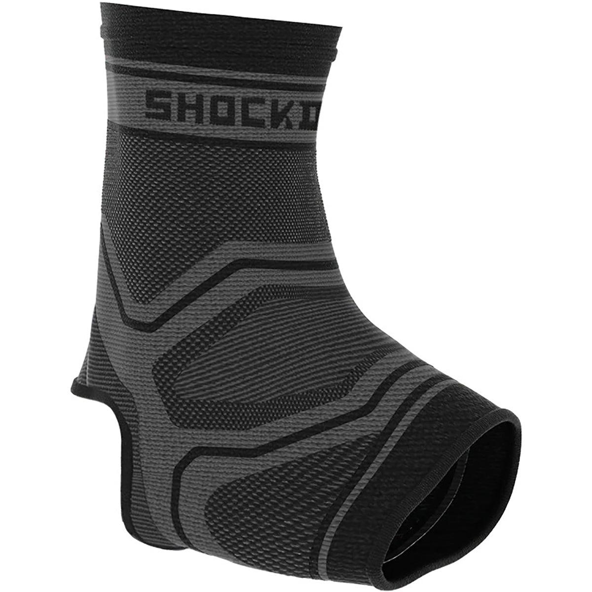 Shock Doctor Compression Knit Ankle Sleeve - Gray/Black Shock Doctor