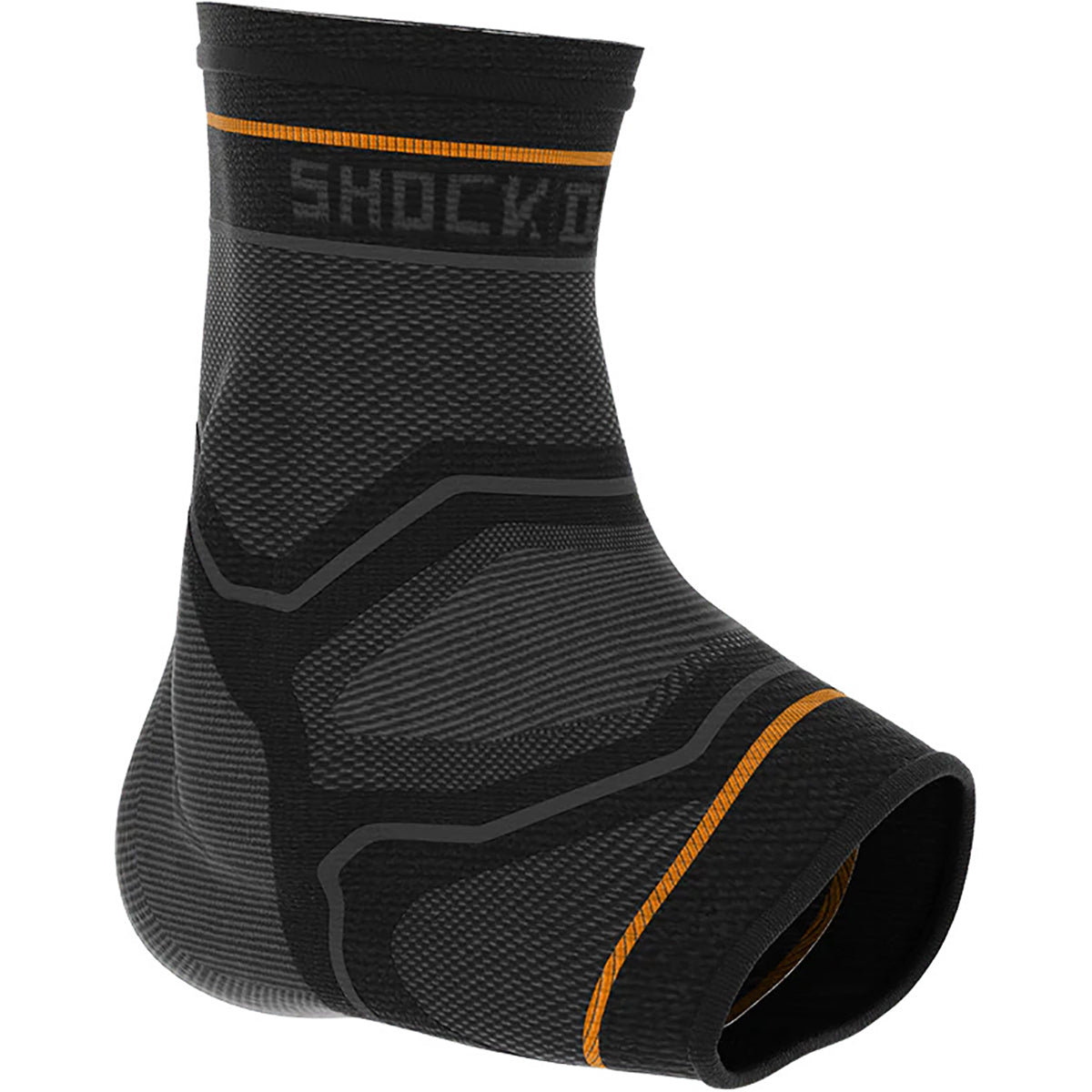 Shock Doctor Compression Knit Ankle Sleeve with Gel Support - Black/Gray Shock Doctor
