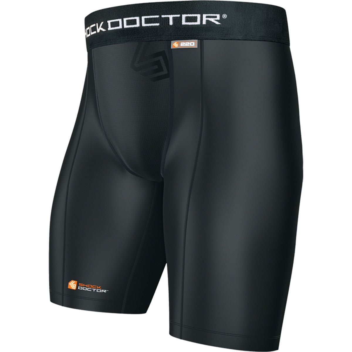 Shock Doctor Boy's Core Compression Shorts with Athletic Cup Pocket - Black - Forza Sports