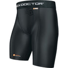 Shock Doctor Boy's Core Compression Shorts with Athletic Cup Pocket - Black - Forza Sports