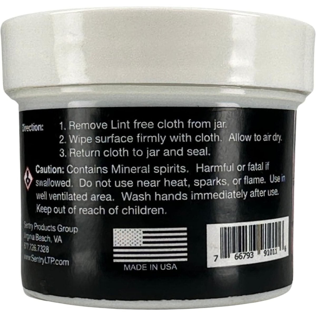 Sentry Solutions Tuf - Cloth Dry Lube Gun/Knife 12" x 12" CLP Cloth Jar, SS - TFCLTH - Forza Sports