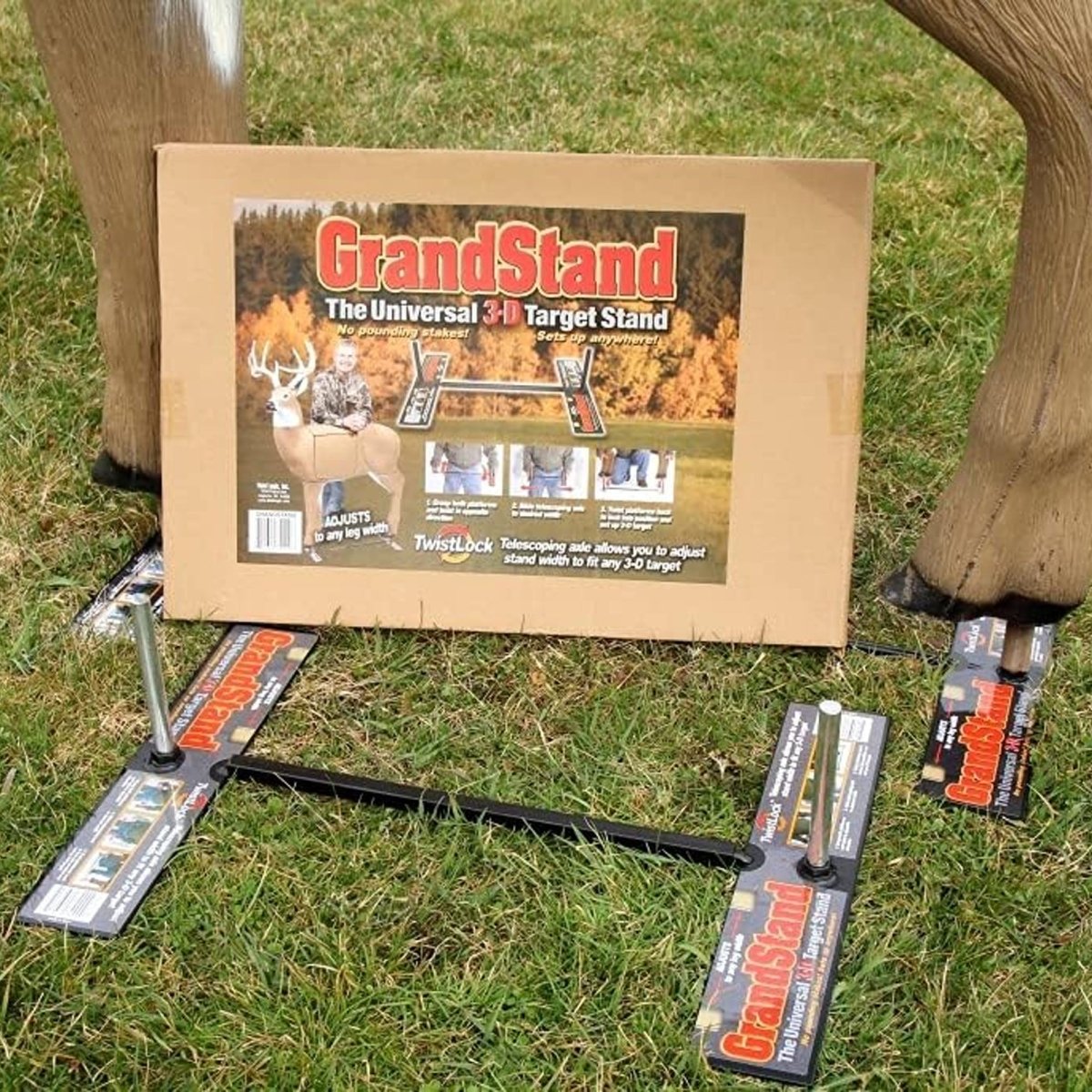 SHOOTER GrandStand Universal Adjustable Archery 3D Target Stand, Fits Bases of 18.25" to 29" - Forza Sports