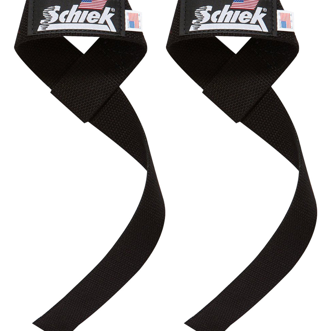 Schiek Sports Model 1000-BLS2 Extra-Wide 20" Basic Lifting Straps - Black Schiek Sports