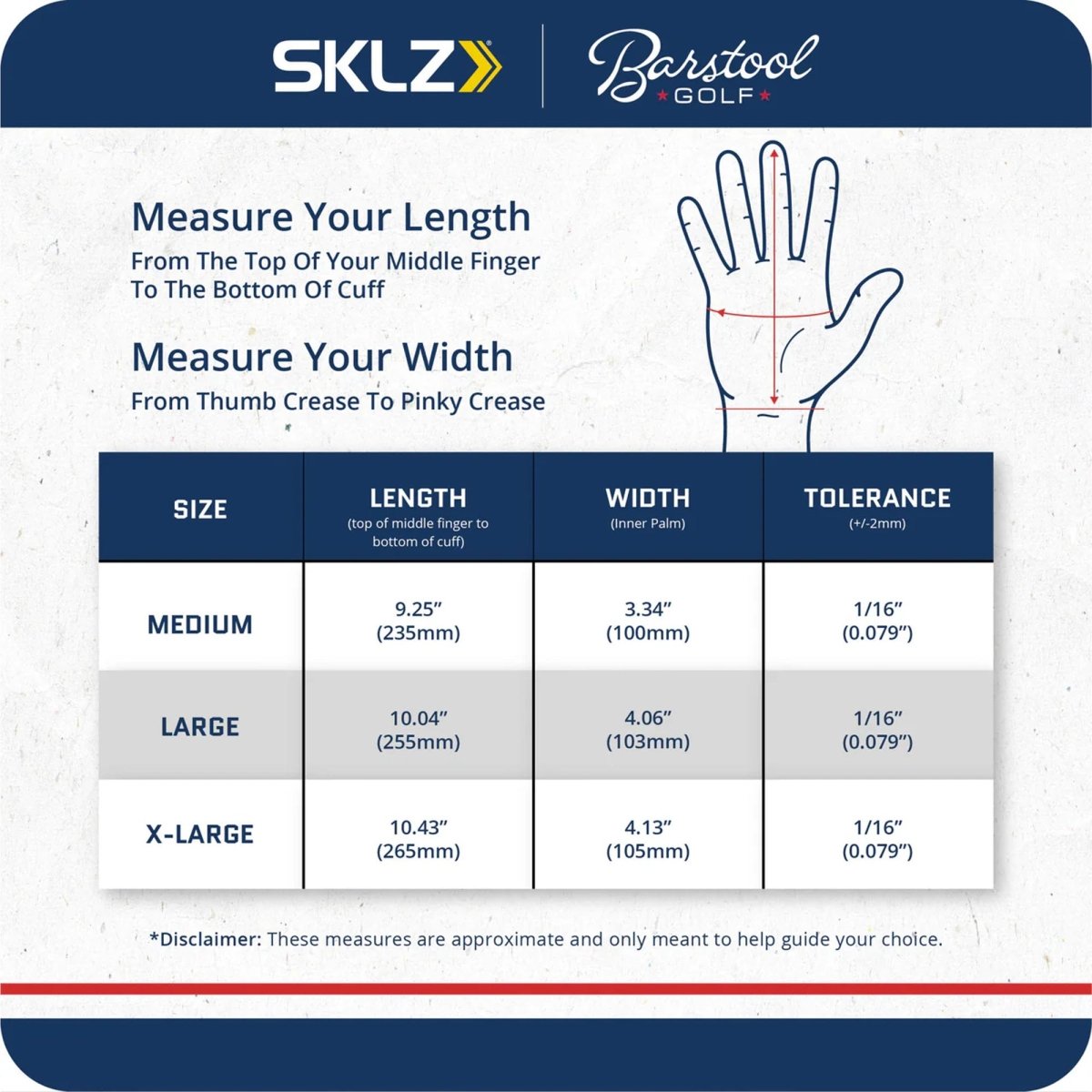 SKLZ Barstool Smart Glove, Men's Left, Large - Forza Sports