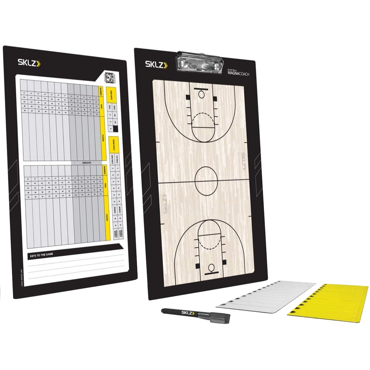 SKLZ Basketball Magna Coach Board - Black/Yellow SKLZ