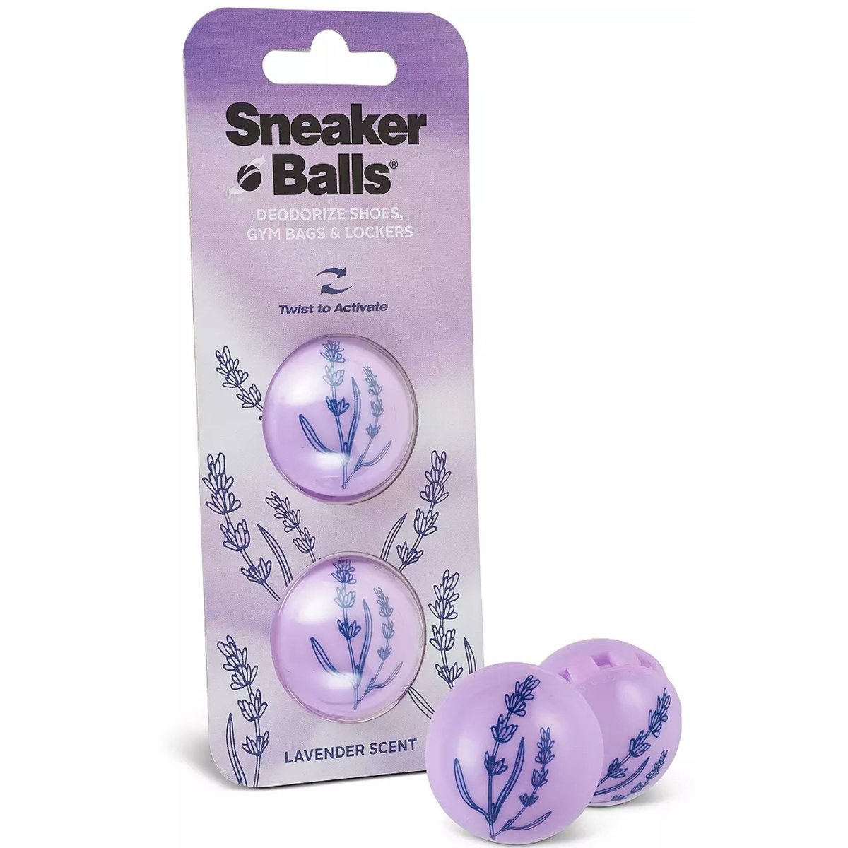 Sneaker Balls, Lavender Scented Shoe Freshener, Lavender, 2 Pack - Forza Sports